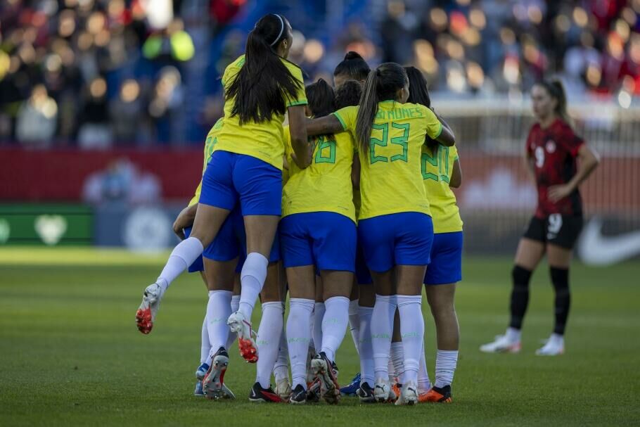 Imagem de compartilhamento para o artigo Seleção Feminina Brasileira faz segundo amistoso diante da equipe do Canadá nesta terça-feira da MS Todo dia